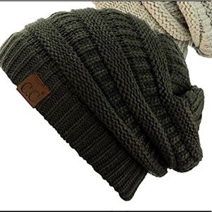 C.C. Beanie in Dark Olive